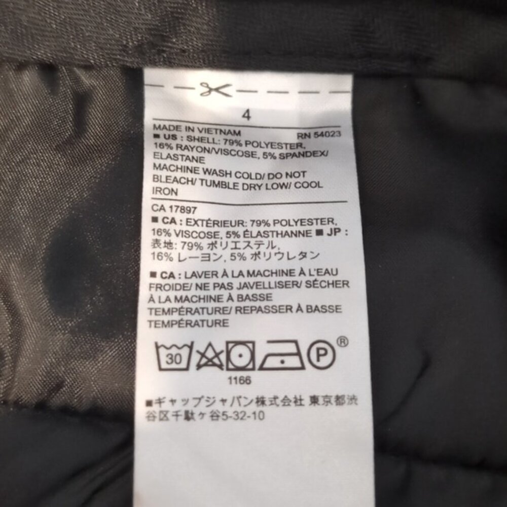 Banana Republic Ryan Pants Slim Straight Leg Trousers Mid Rise Crocodile Size 4 - Picture 13 of 14